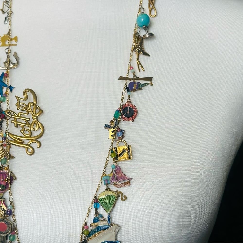 Lucy Isaac Vitage  Multi-Color Charm Necklace - Picture 4 of 6